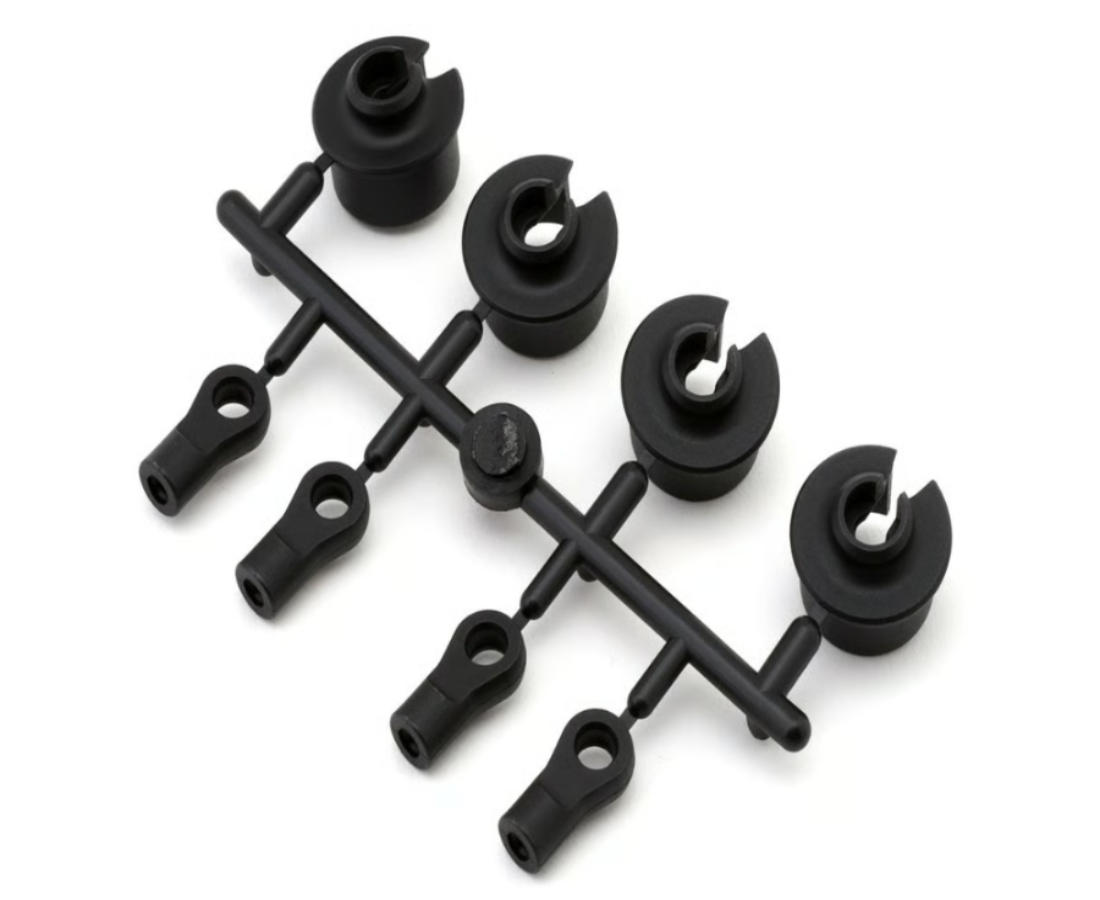 Mugen Seiki MBX8 Damper Rod Ends & Spring Retainers Set