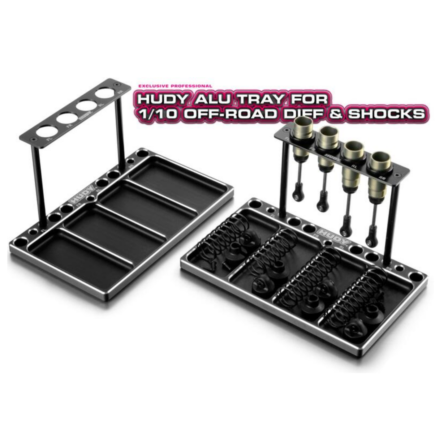 HUDY ALU TRAY FOR 1/10 OFF-ROAD DIFF & SHOCKS HUDY 109801