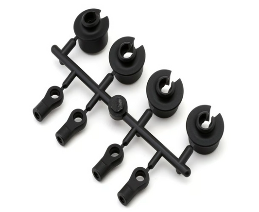 Mugen Seiki MBX8 Damper Rod Ends & Spring Retainers Set