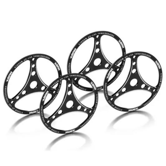 HUDY ALU SET-UP WHEEL FOR 1/8 GT (4) - HUDY - 109672