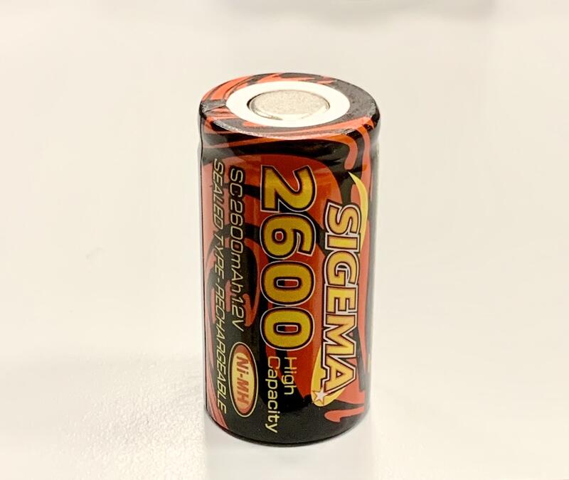 SICEMA SC 2600MAH 1.2V NiMH Sub-C Single Cell Battery (1.2V/2600mAh)