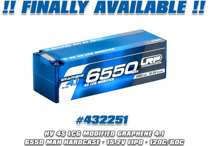 LRP 4S 60C Graphene HV LCG LiPo Battery (15.2V/6550mAh) w/5mm Connector (EFRA Approved)