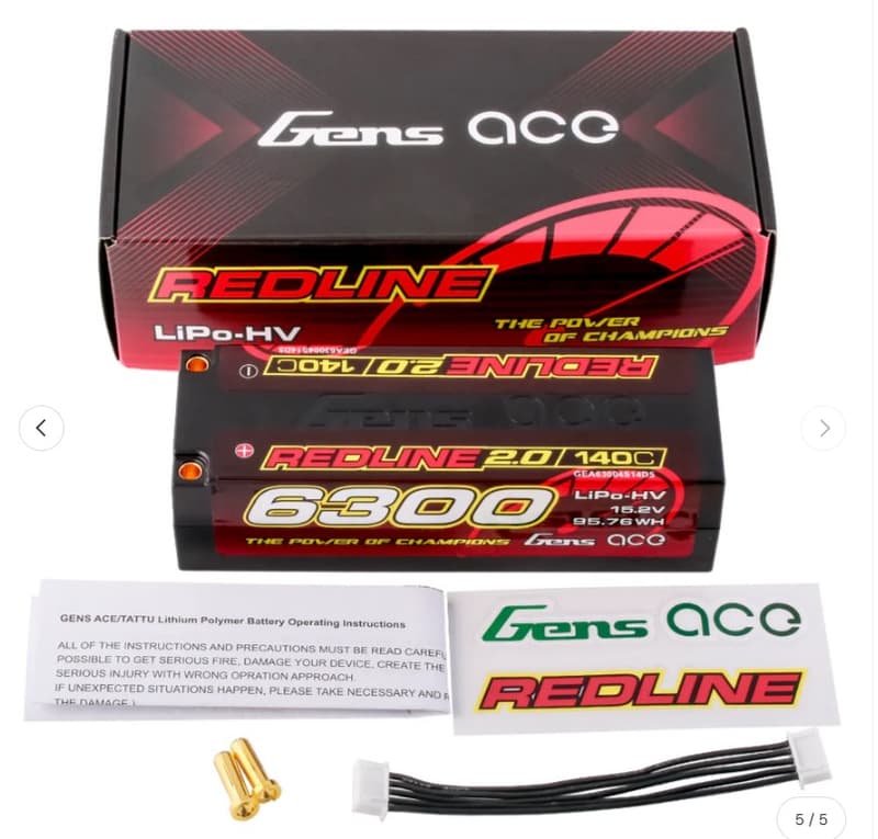 Gens Ace  4S 15.2V 140C 6300mAh Redline 2.0