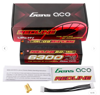 Gens Ace  4S 15.2V 140C 6300mAh Redline 2.0
