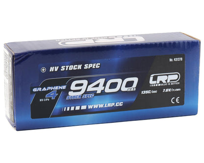LRP 2S 135C Graphene-4 HV LiPo Battery (7.6V/9400mAh) w/5mm Connectors (ROAR/EFRA Approved)