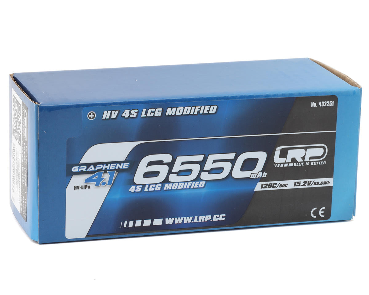 LRP 4S 60C Graphene HV LCG LiPo Battery (15.2V/6550mAh) w/5mm Connector (EFRA Approved)