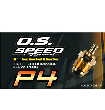 O.S. P4 Gold Turbo Glow Plug "Super Hot"
